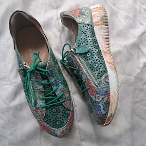 Spring Step Multicolor Floral Sneakers